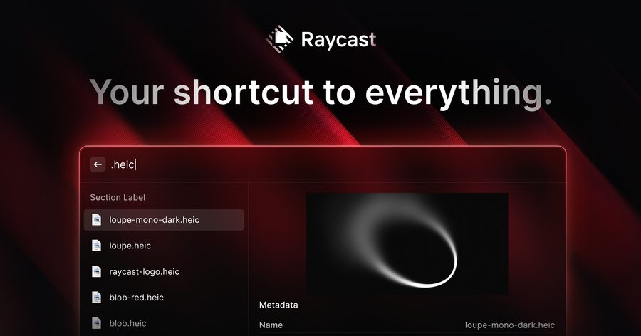 Raycast uygulama ekran görüntüsü